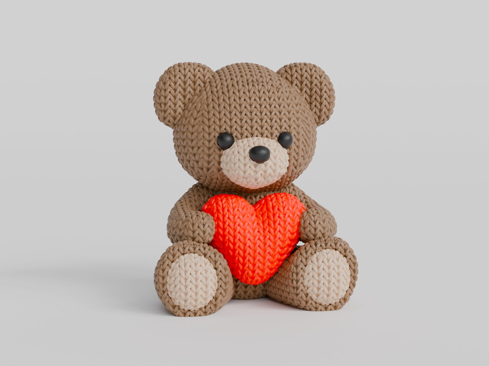 #697 Knitted Valentine's Day Teddy Bear — vue 17