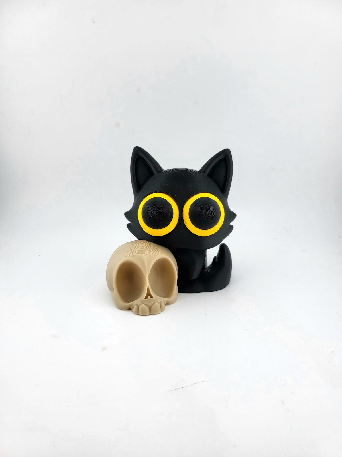 #704 Kawaii Demon Cat with Skull desk decor sweet cute — vue 5
