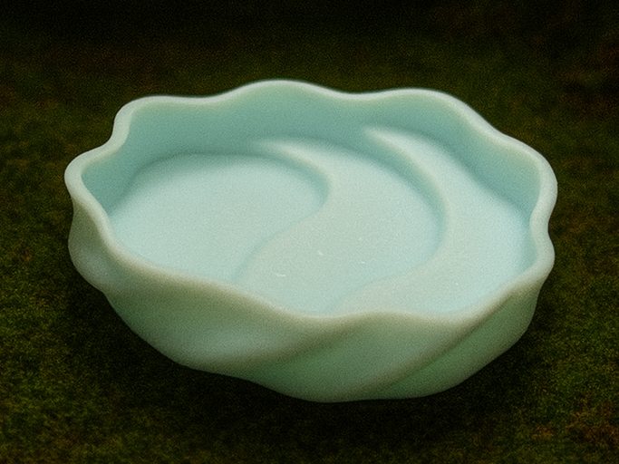 A cool Wavy Reptile Water dish or food fish — vue 1