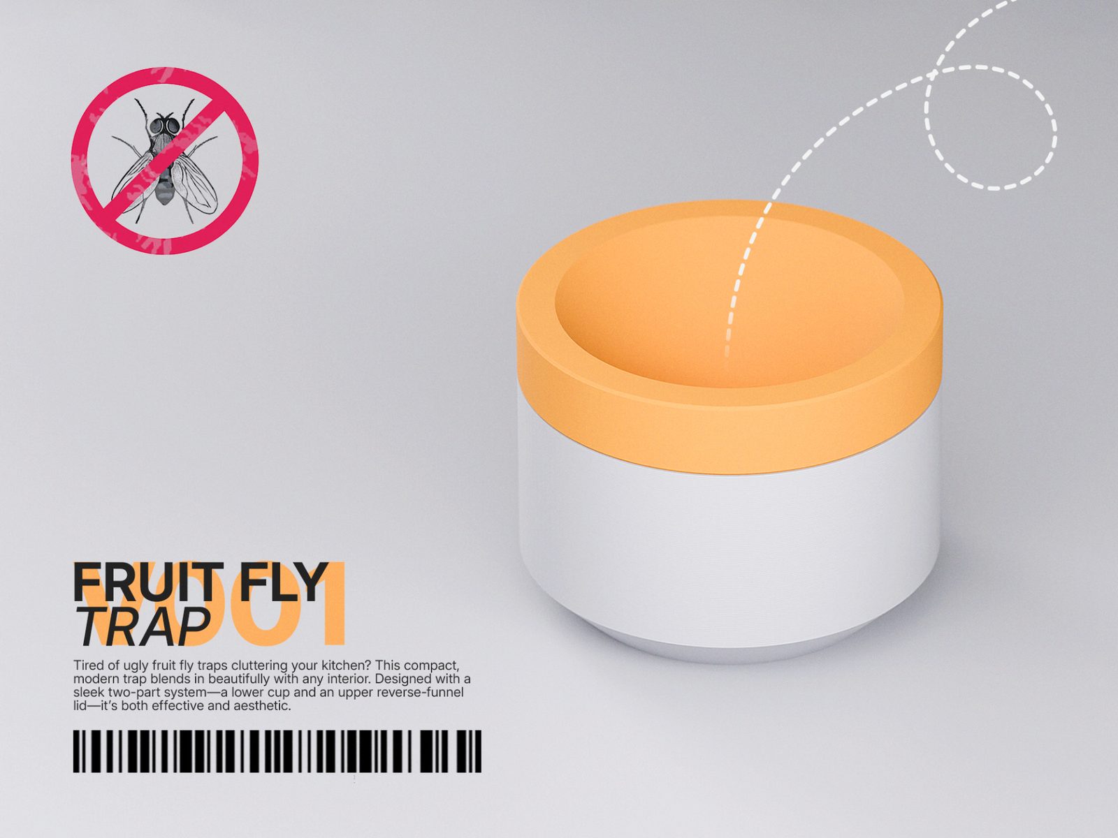 Aesthetic Fruit Fly Trap — vue 1