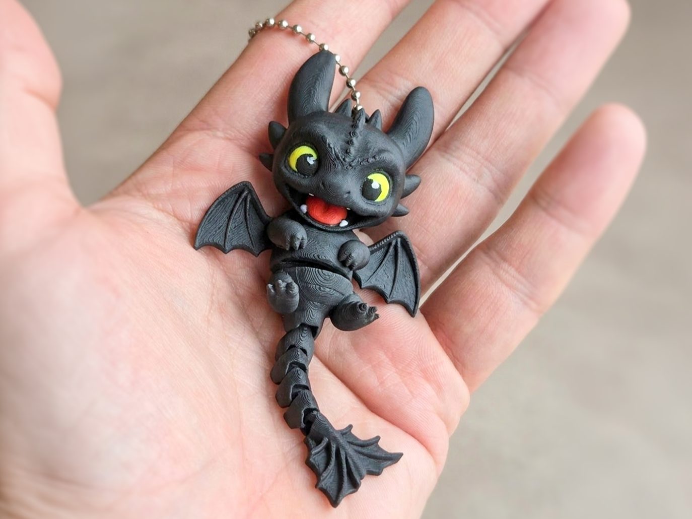 Articulated Toothless Dragon Keychain — vue 1