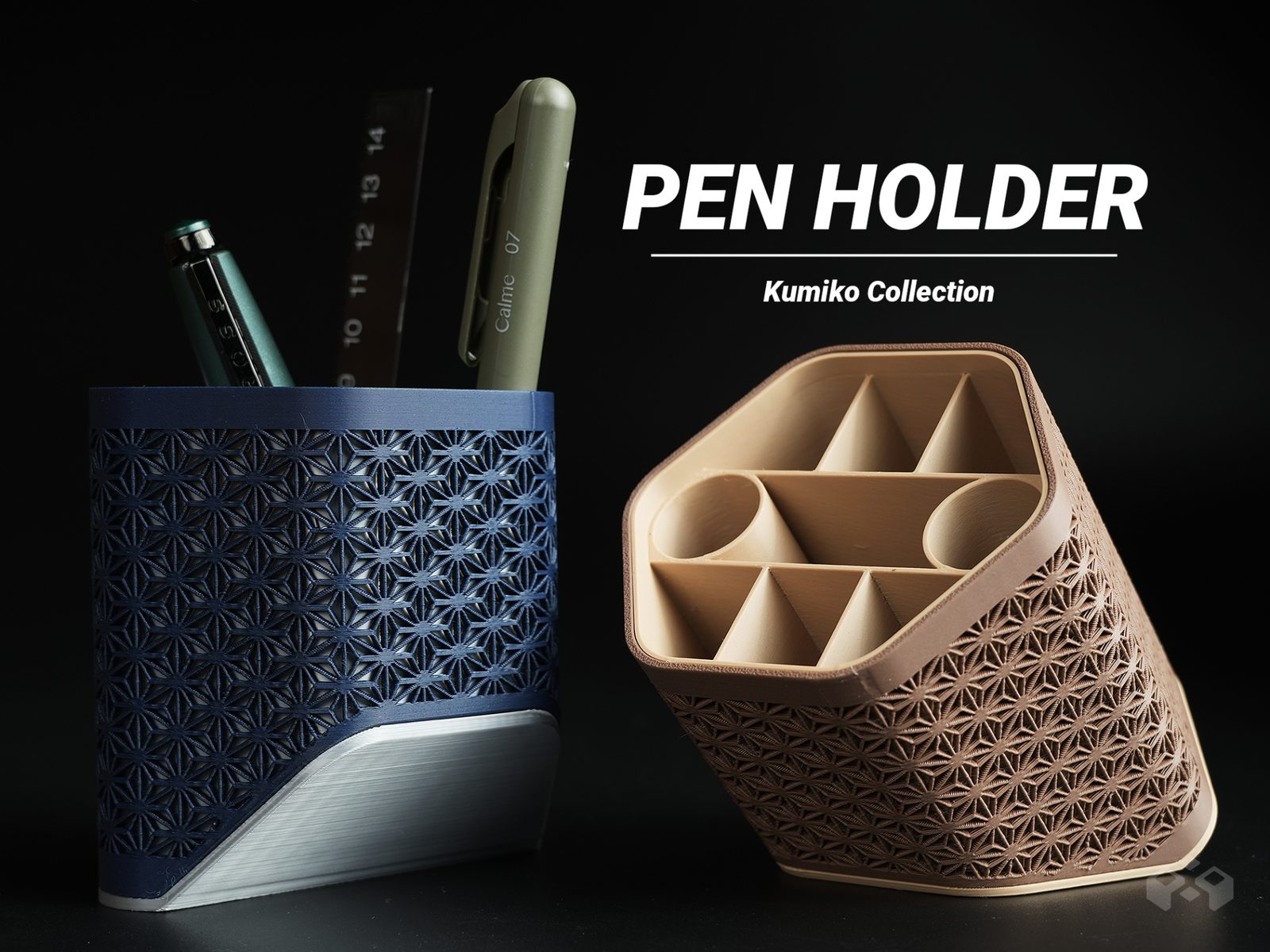 Asanoha Pen Holder - Desk Organizer — vue 1