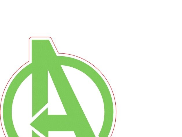 Avengers Logo - LED Lamp Plate — vue 3