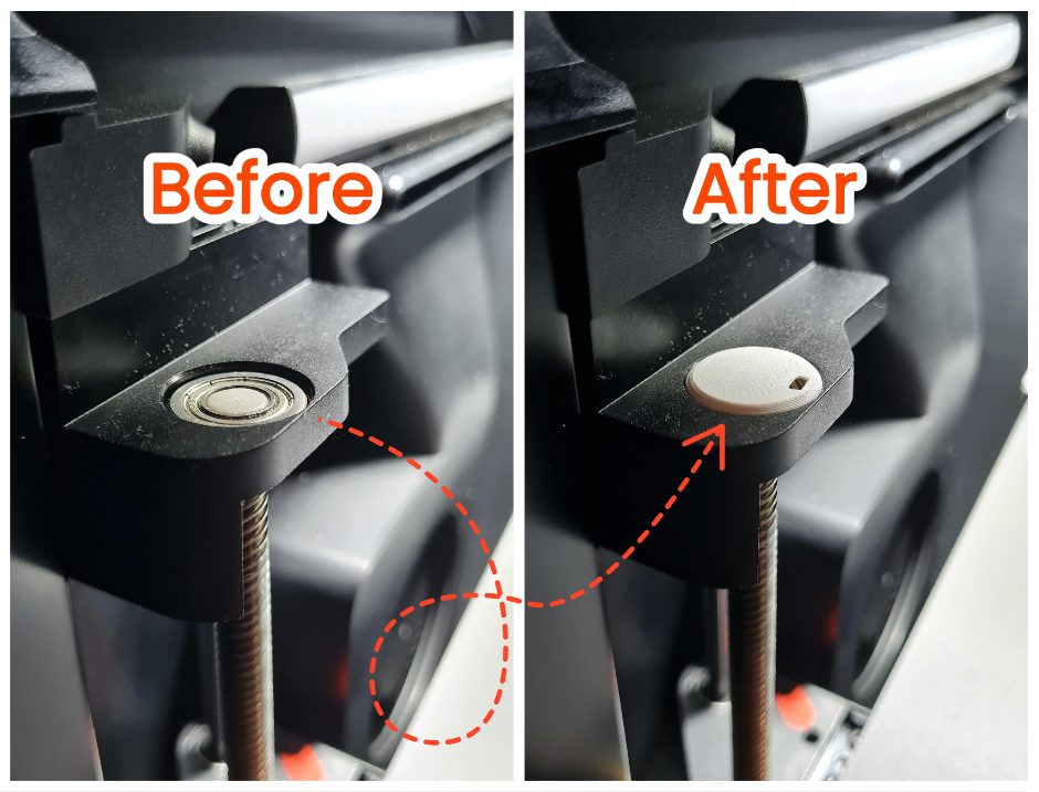 Bearing Dust Cover / Cup ZAxis For Bambu Lab P1/X1 — vue 1