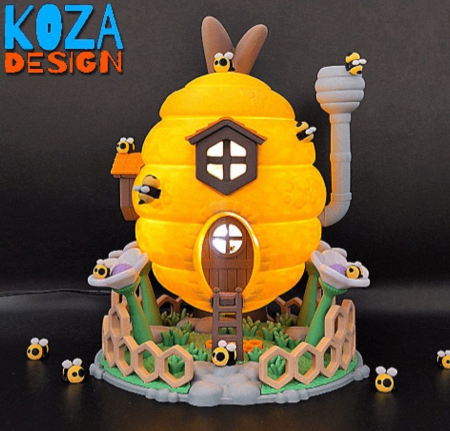 Beehive House Lamp and Box — vue 1
