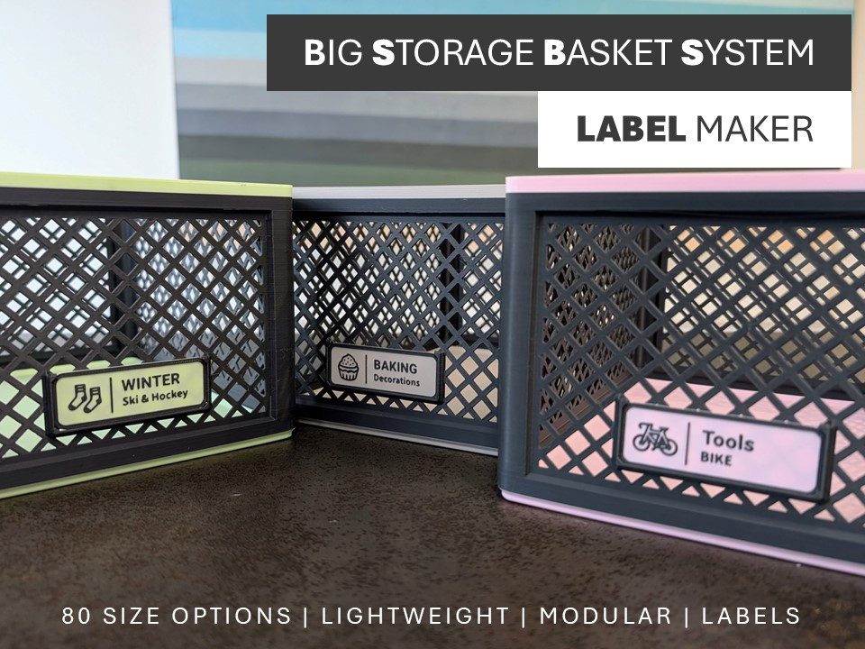 Big Storage Basket System - Label Maker — vue 1