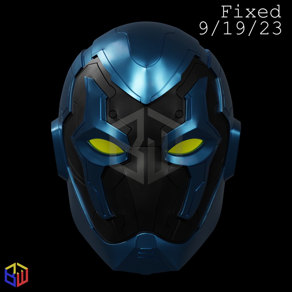Blue Beetle Movie Helmet (Fixed) 9/19/23 — vue 1
