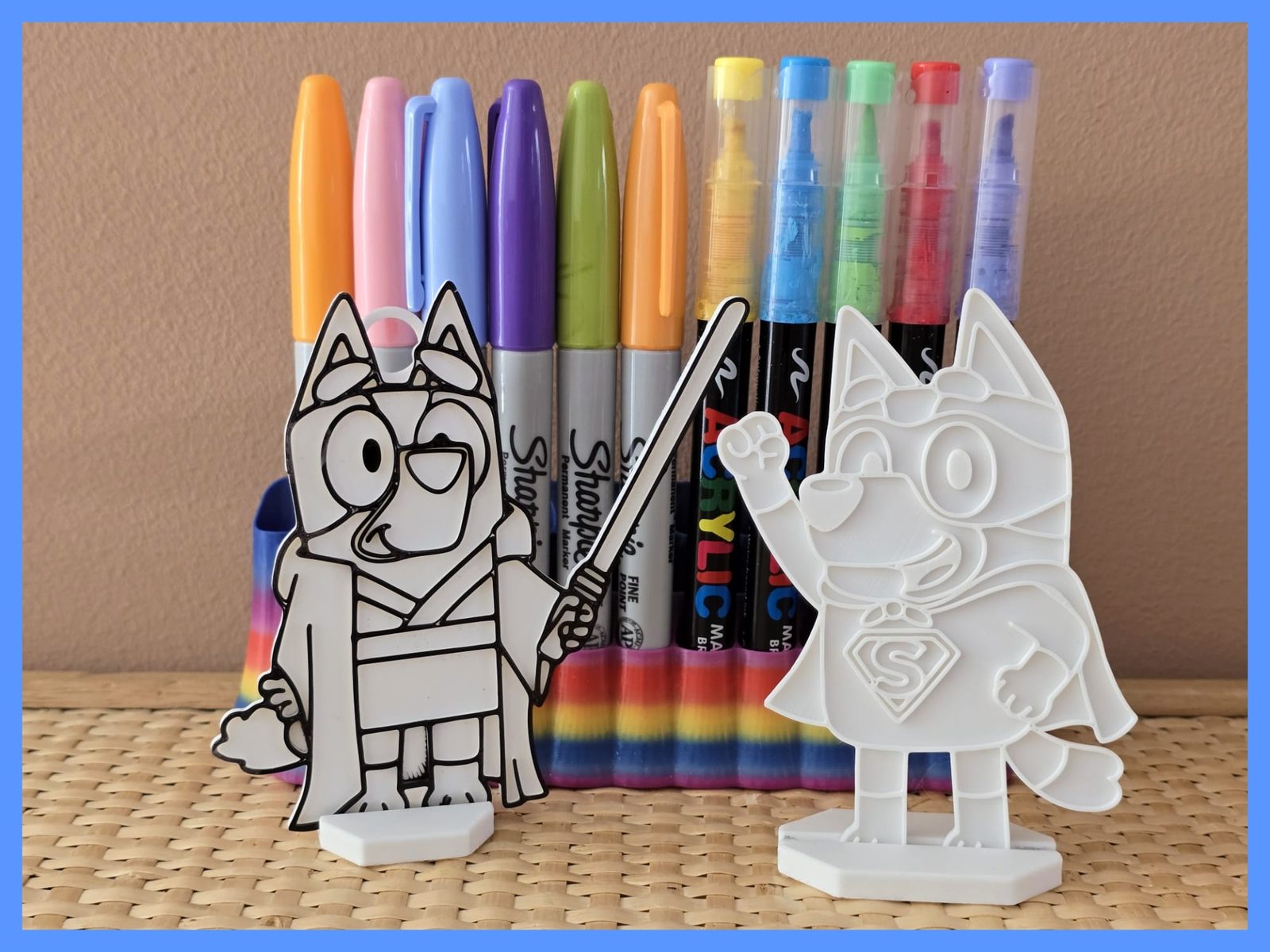 Bluey Lightsaber Superman Diy Coloring — vue 1