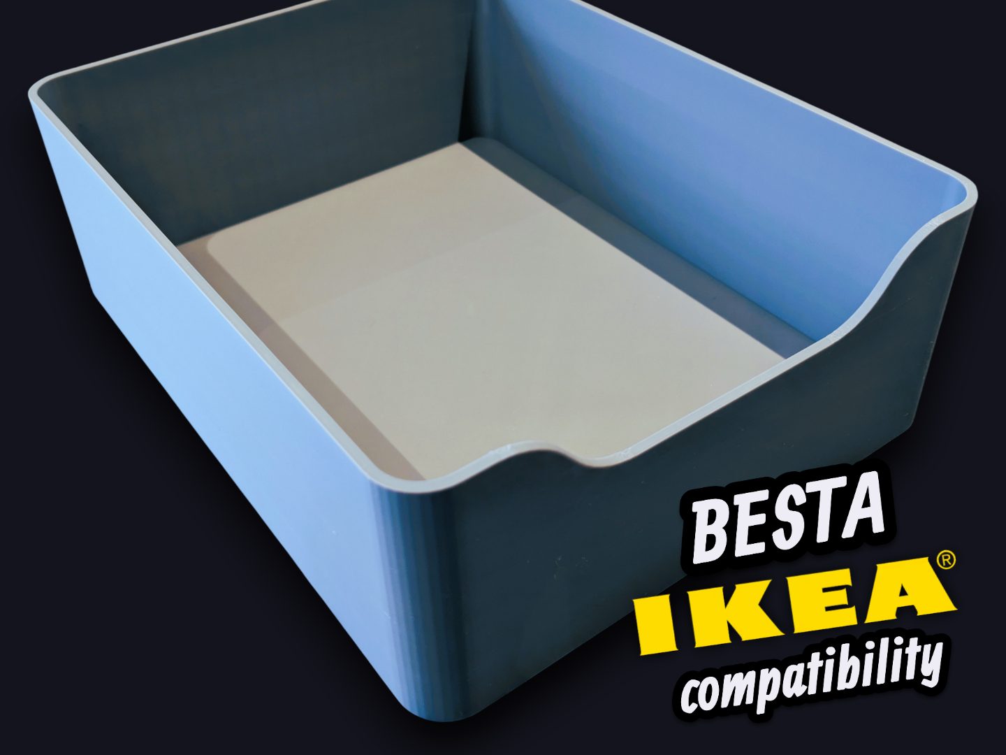 Boite rangement compatible pour meuble Besta Ikea — vue 1