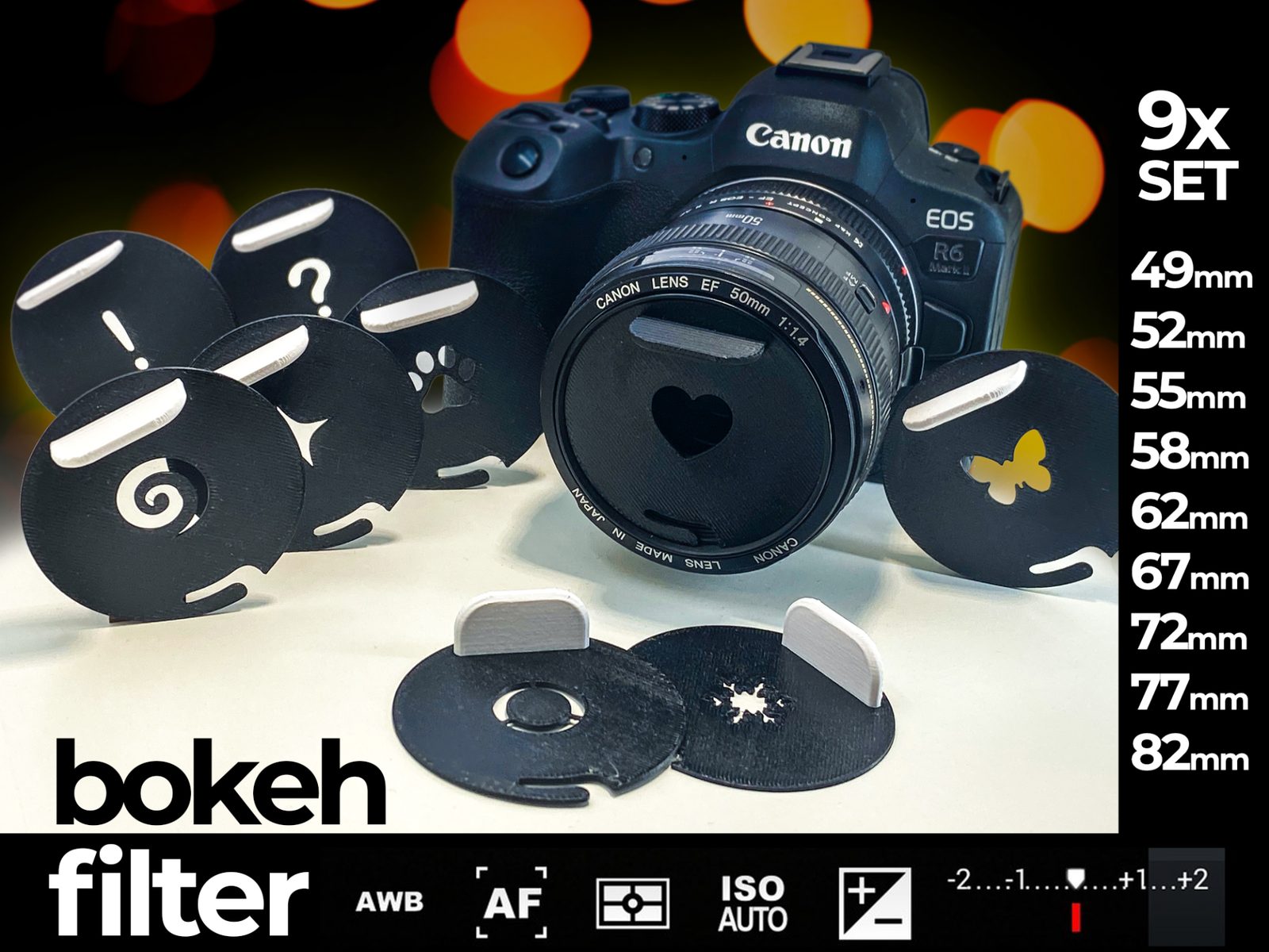 Bokeh Filter 49, 52, 55, 58, 62, 67, 72, 77, 82mm — vue 1