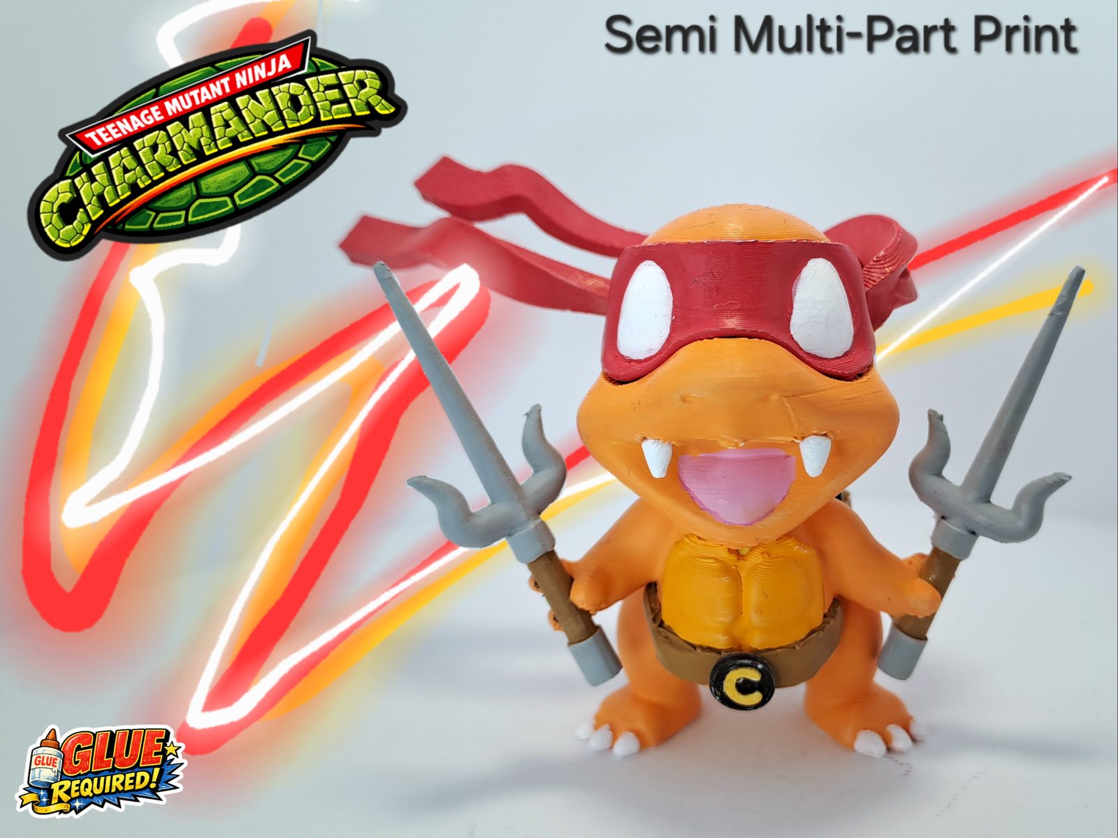 Charmander as Raphael – TMNT Halloween Diorama — vue 1