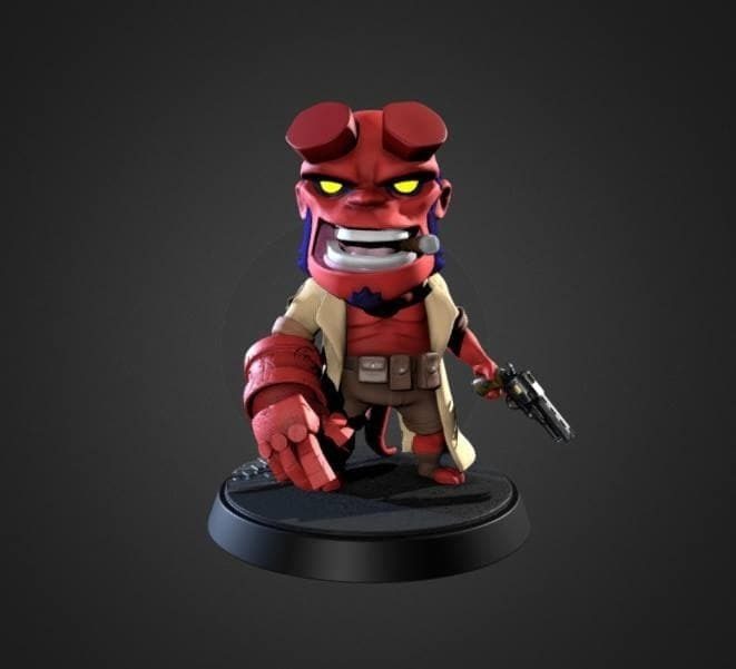 Chibi Hellboy — vue 1