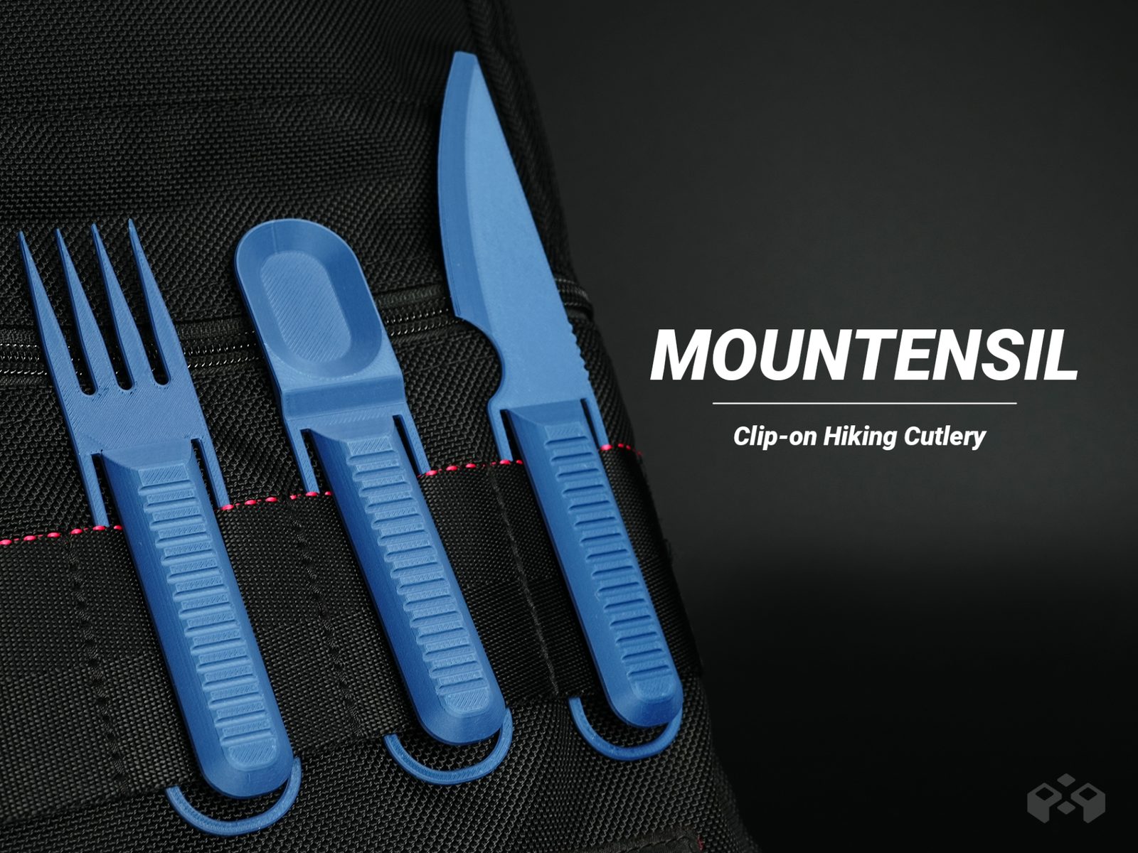 Clip-on Hiking Utensil set — vue 1