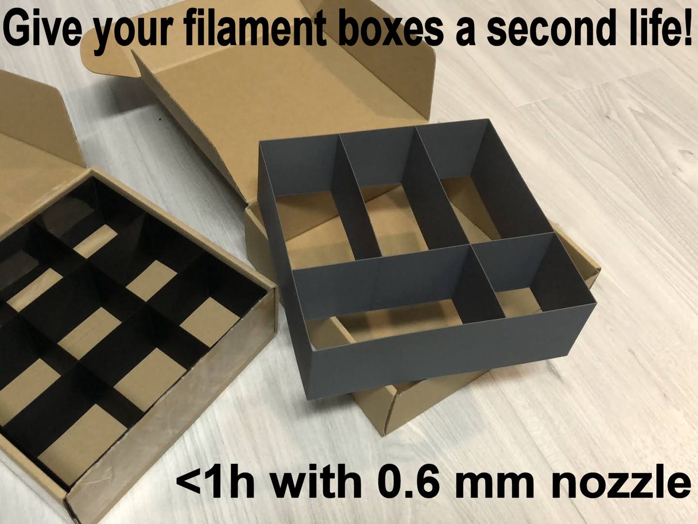 compartments for filament box (Bambulab eSUN ...) — vue 1
