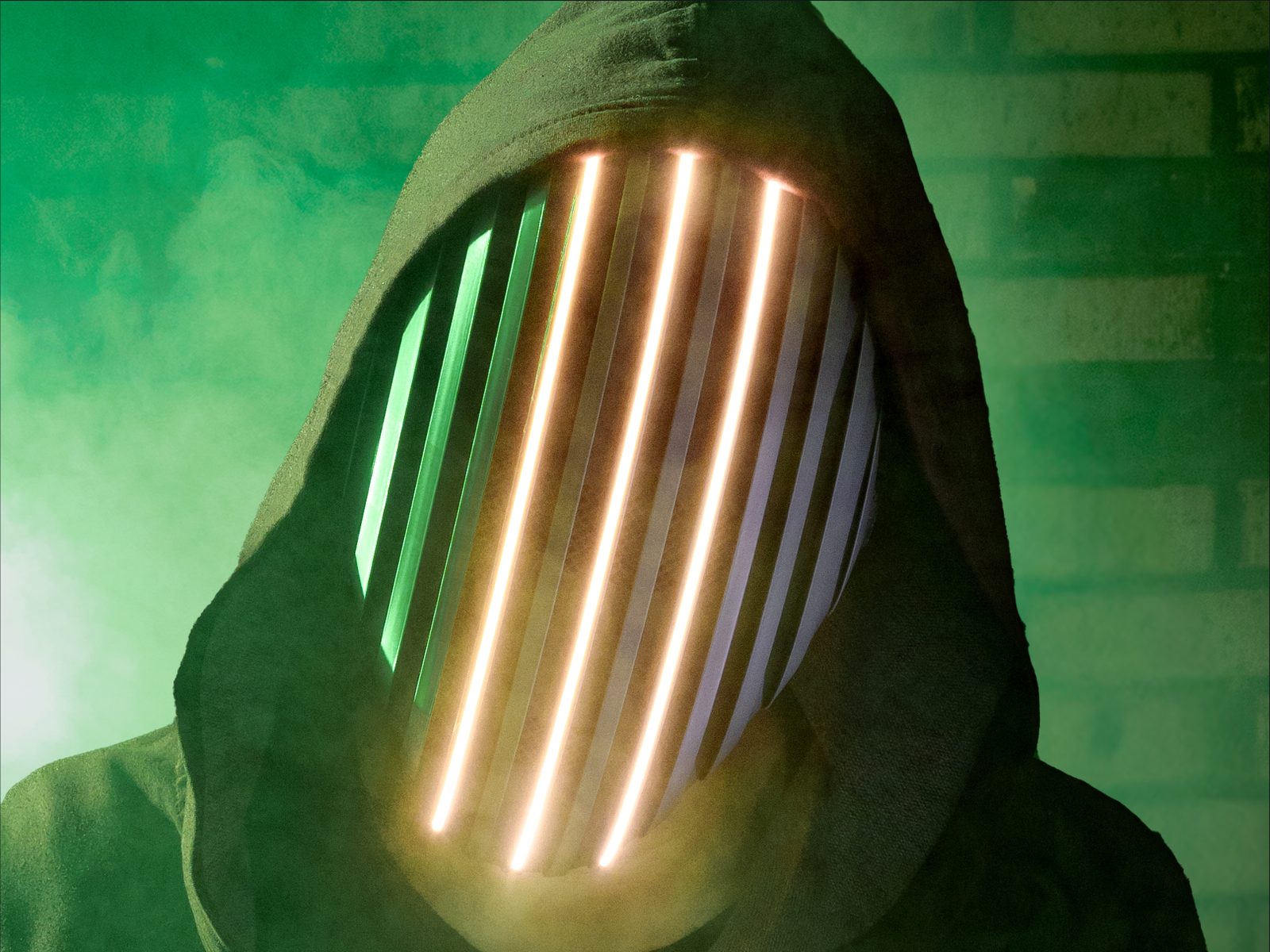 Cyberpunk Mask - Wearable with Battery-Power LEDs — vue 1