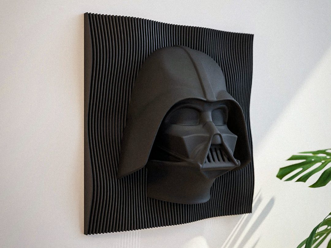 Darth Vader 3D Layered Wall Art – Star Wars Decor — vue 1