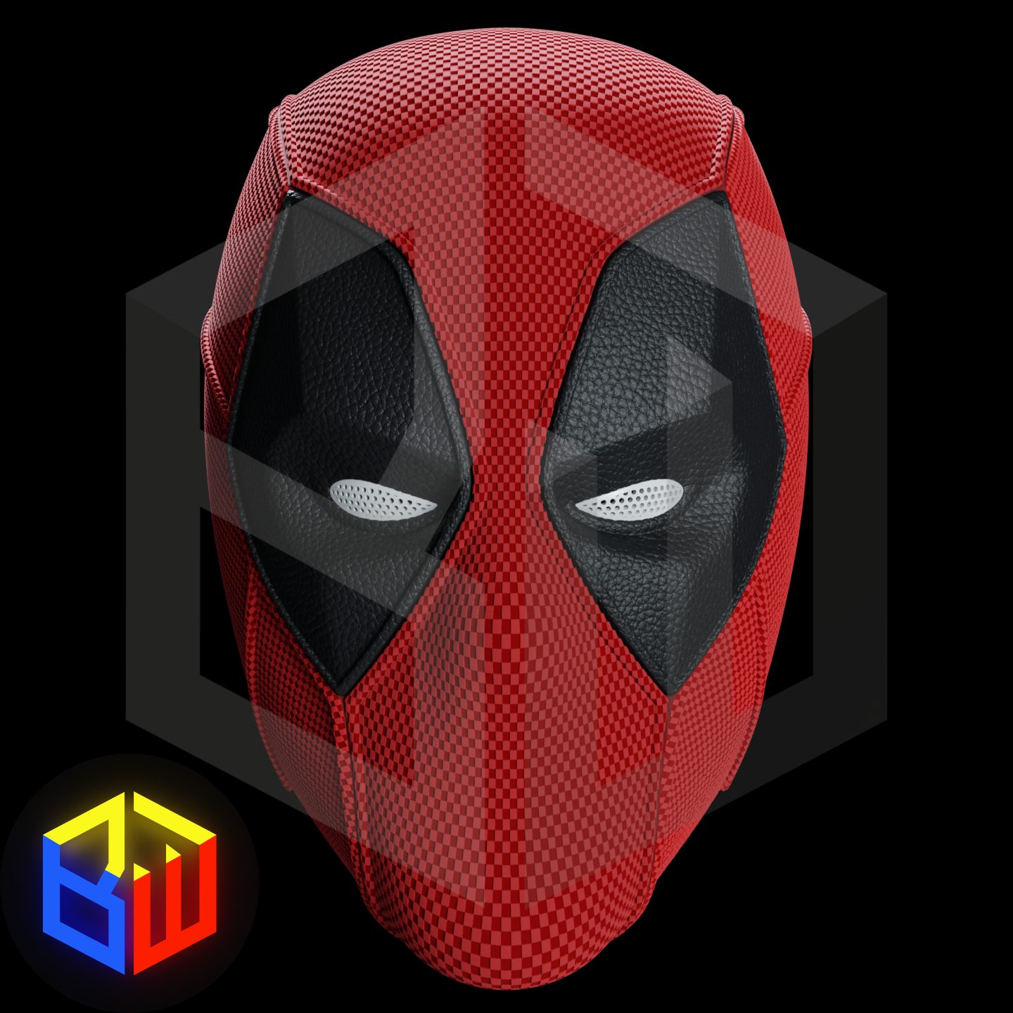 Deadpool 3 Movie Helmet Textured — vue 1