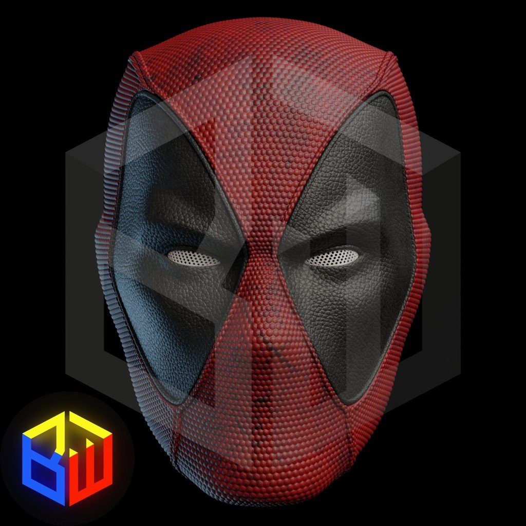 Deadpool Comic Style Textured Helm — vue 1