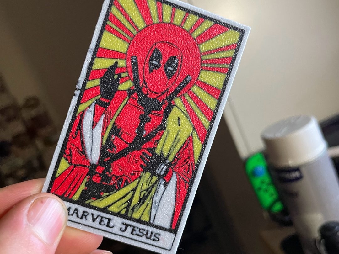 Deadpool Marvel Jesus holy card — vue 1