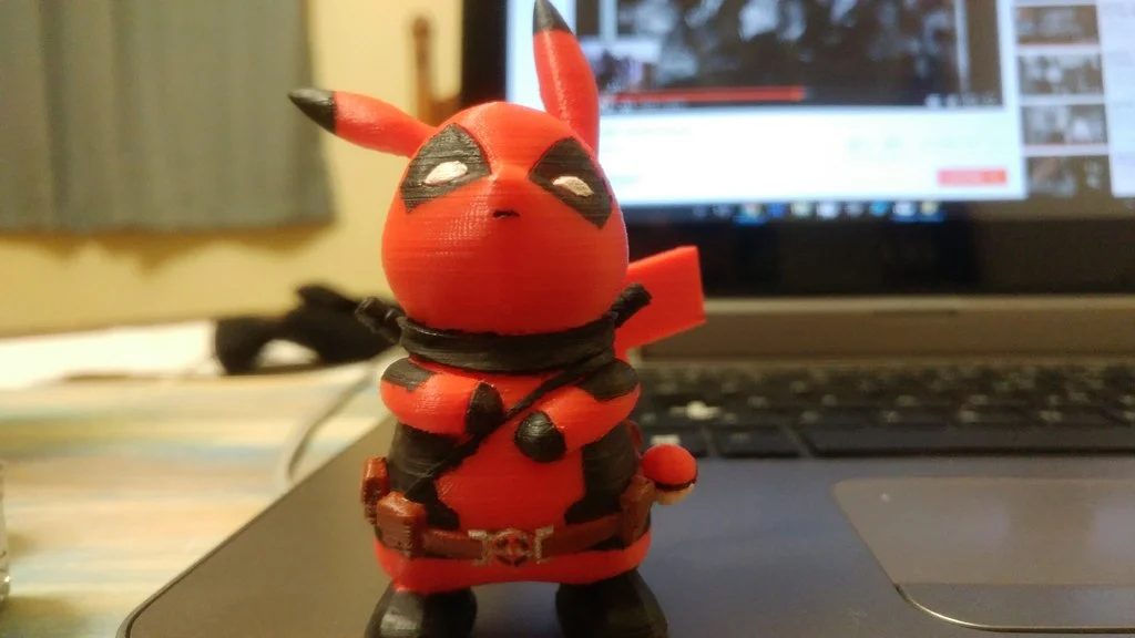 Deadpool Pikachu - Colored for AMS printing - Deadchu - PikaPool — vue 1