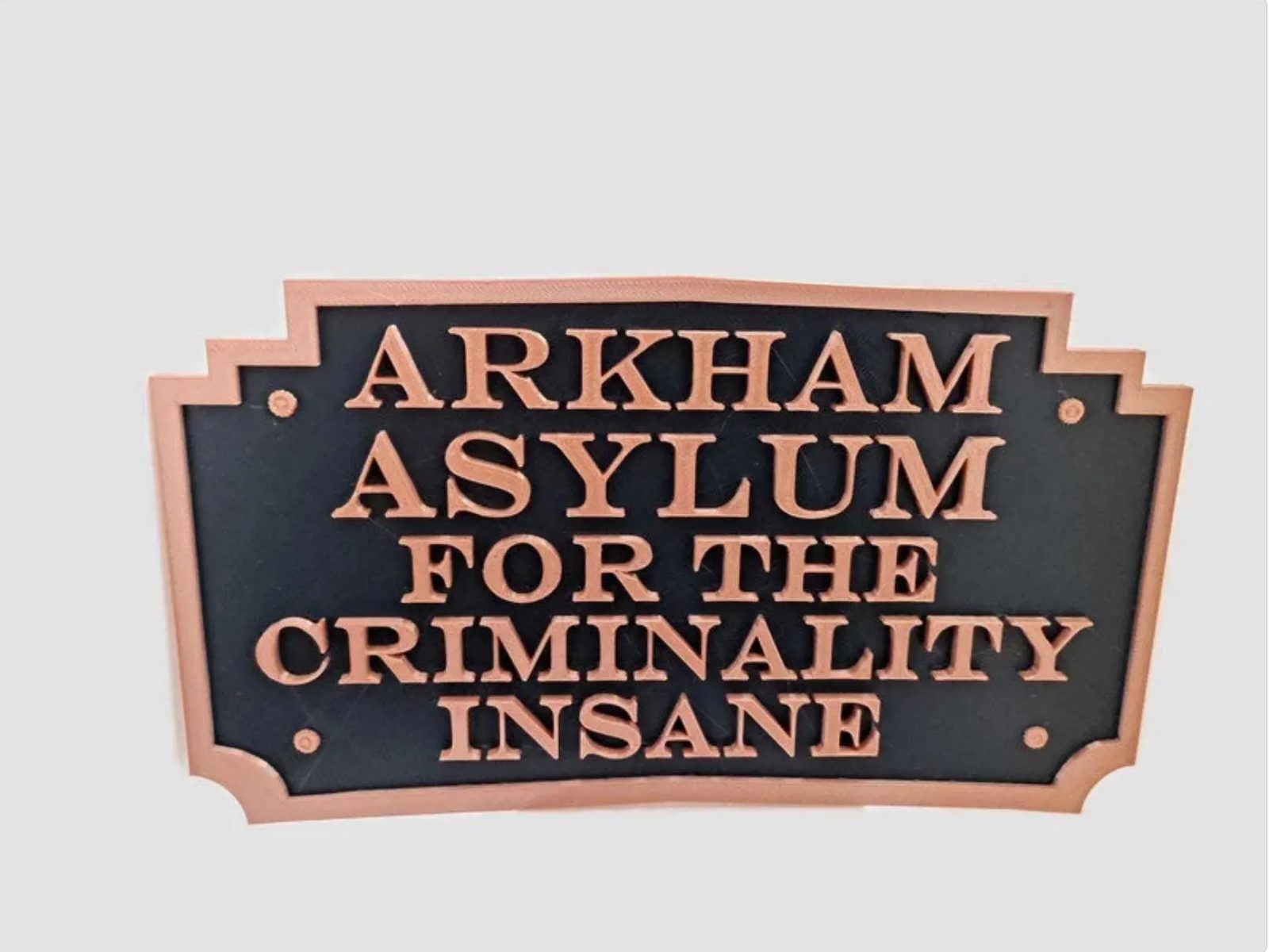 Déco murale Arkham Asylum en PLA – fan art (cadre) — vue 1