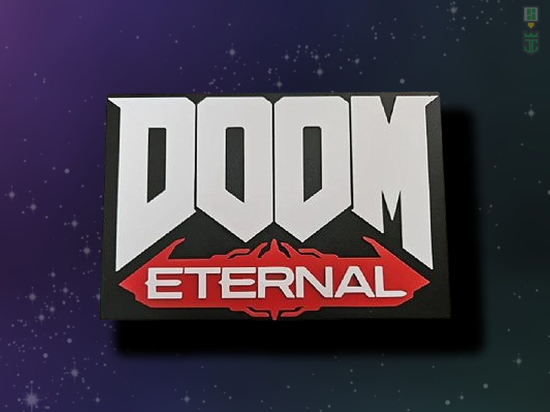 Doom Eternal Game Logo Sign — vue 1