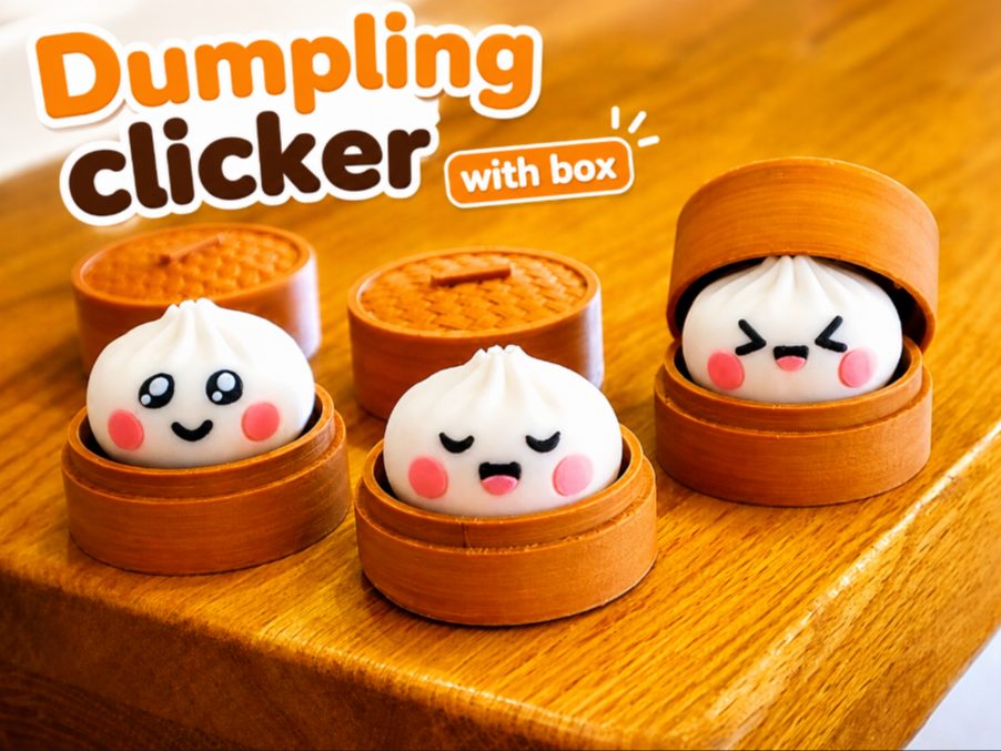 Dumpling Clicker (3 faces and box) — vue 1