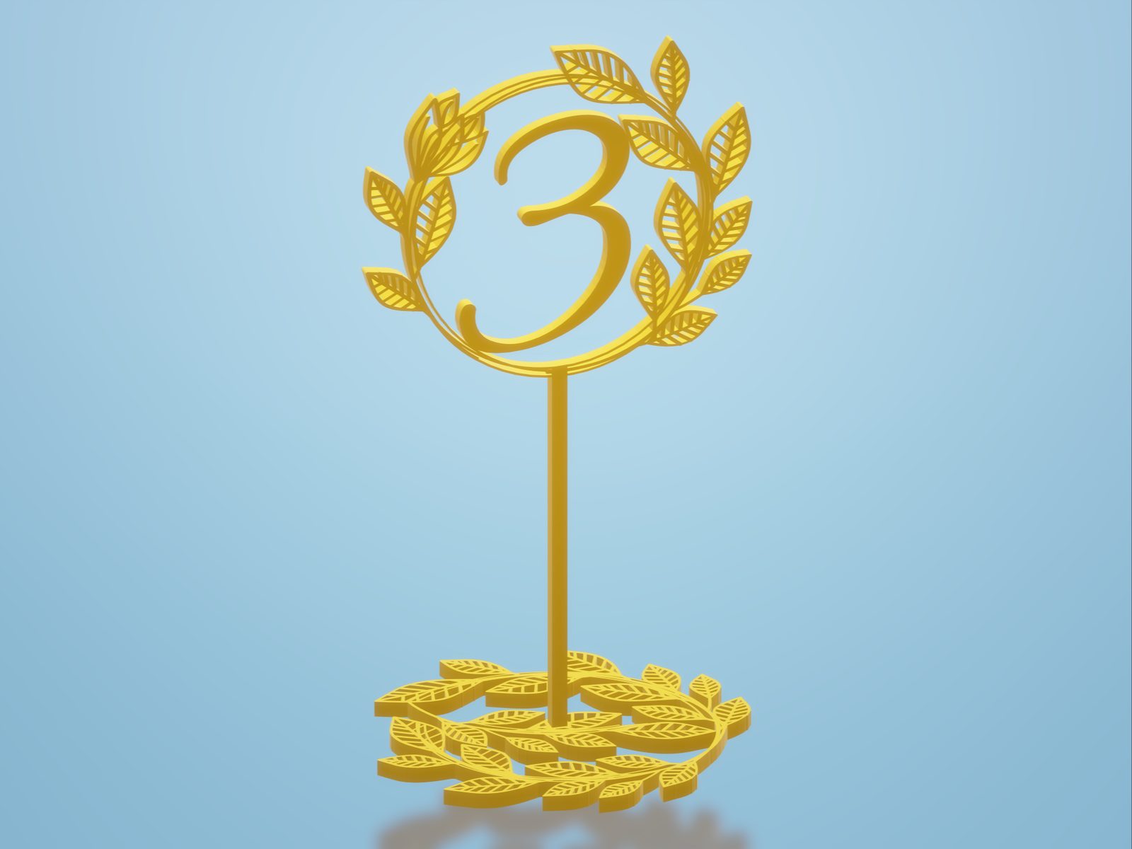Elegant table numbers for weddings & events 1-10 — vue 1