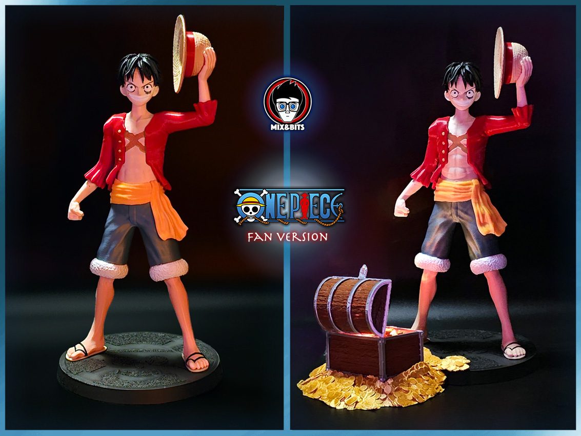 Fanart of Luffy and the treasure chest(35 cm tall) — vue 1