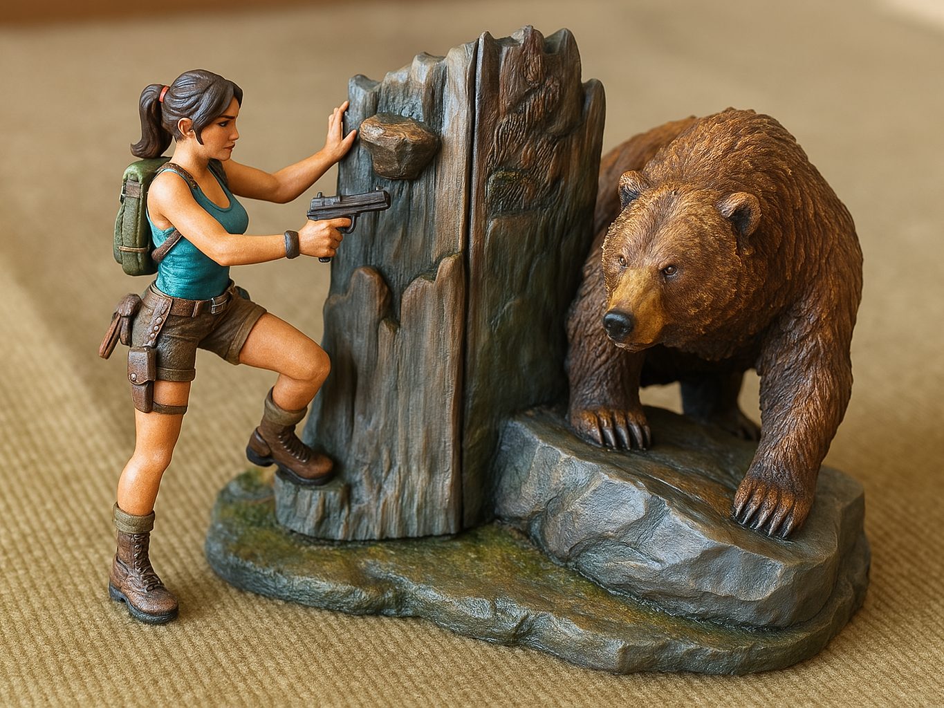 figurine Aventurière grizzly — vue 1