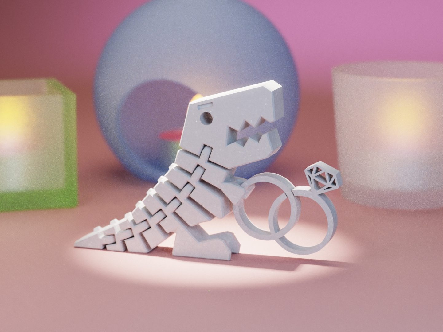 Flexi Dino Wedding Rings — vue 1