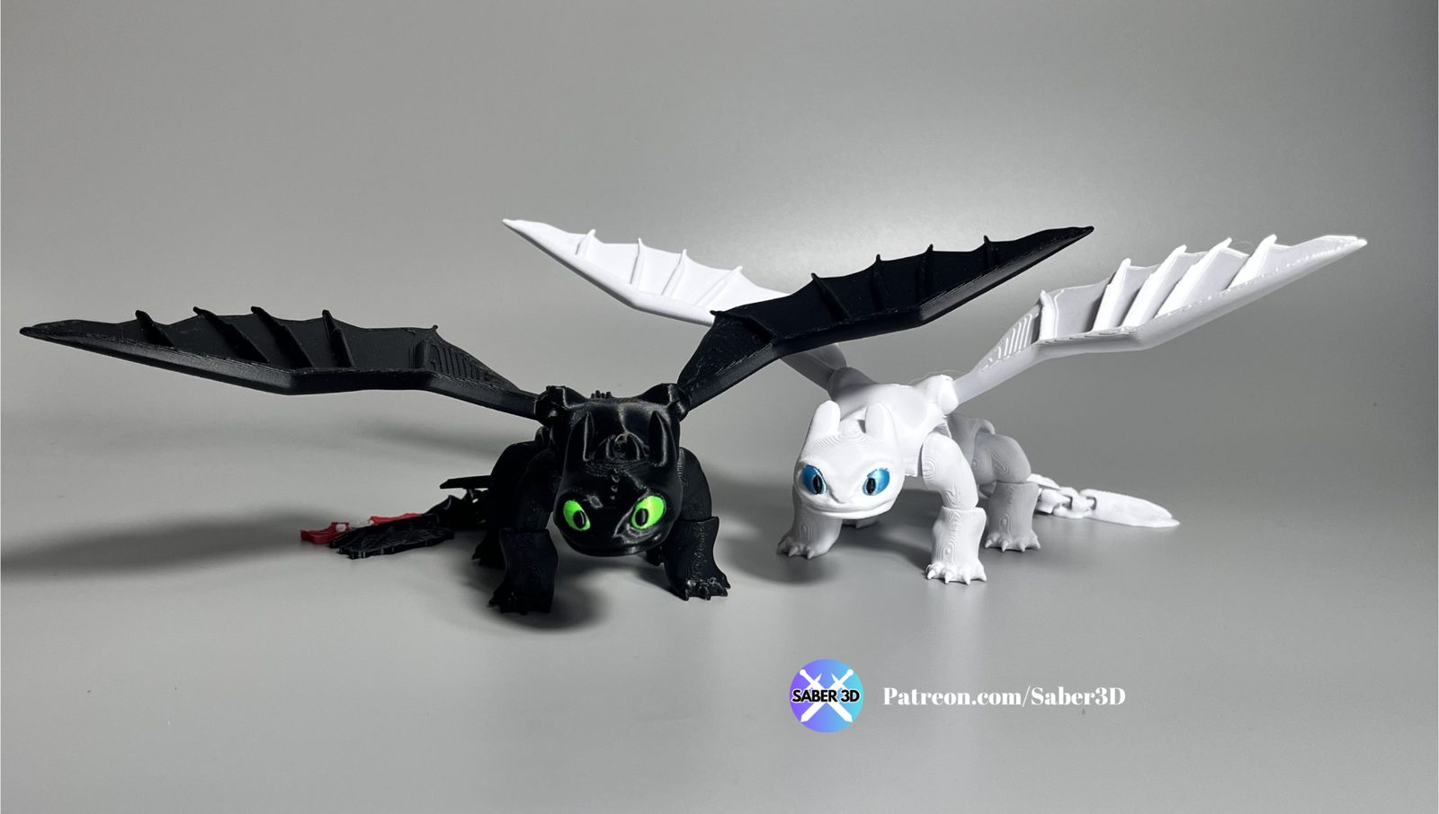 Flexi Toothless Dragon (3MF Multi-color) — vue 1
