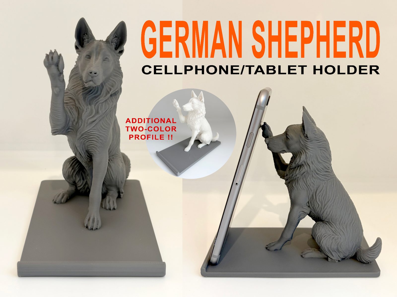 German Shepherd Cellphone/Tablet Holder — vue 1