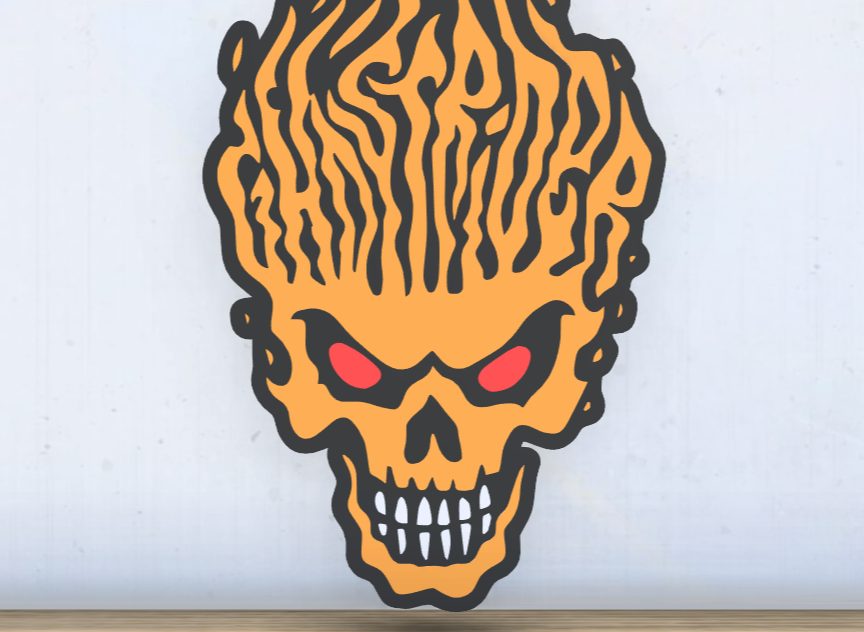 Ghost Rider- Layered - Word Wall Art — vue 1