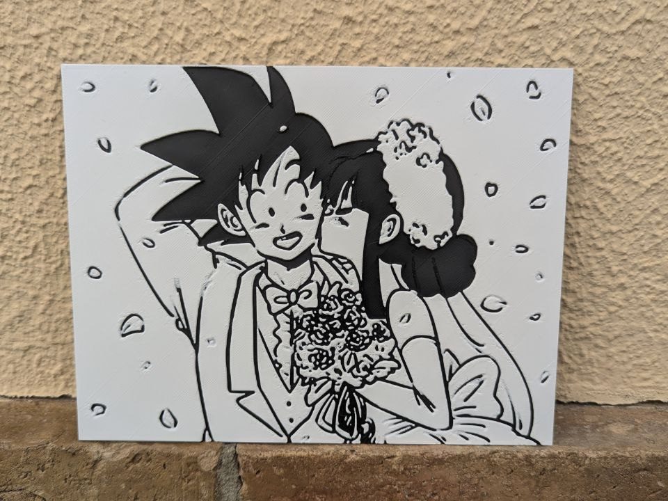 Goku & Chi-Chi Wedding - Dragon Ball - Hueforge — vue 1
