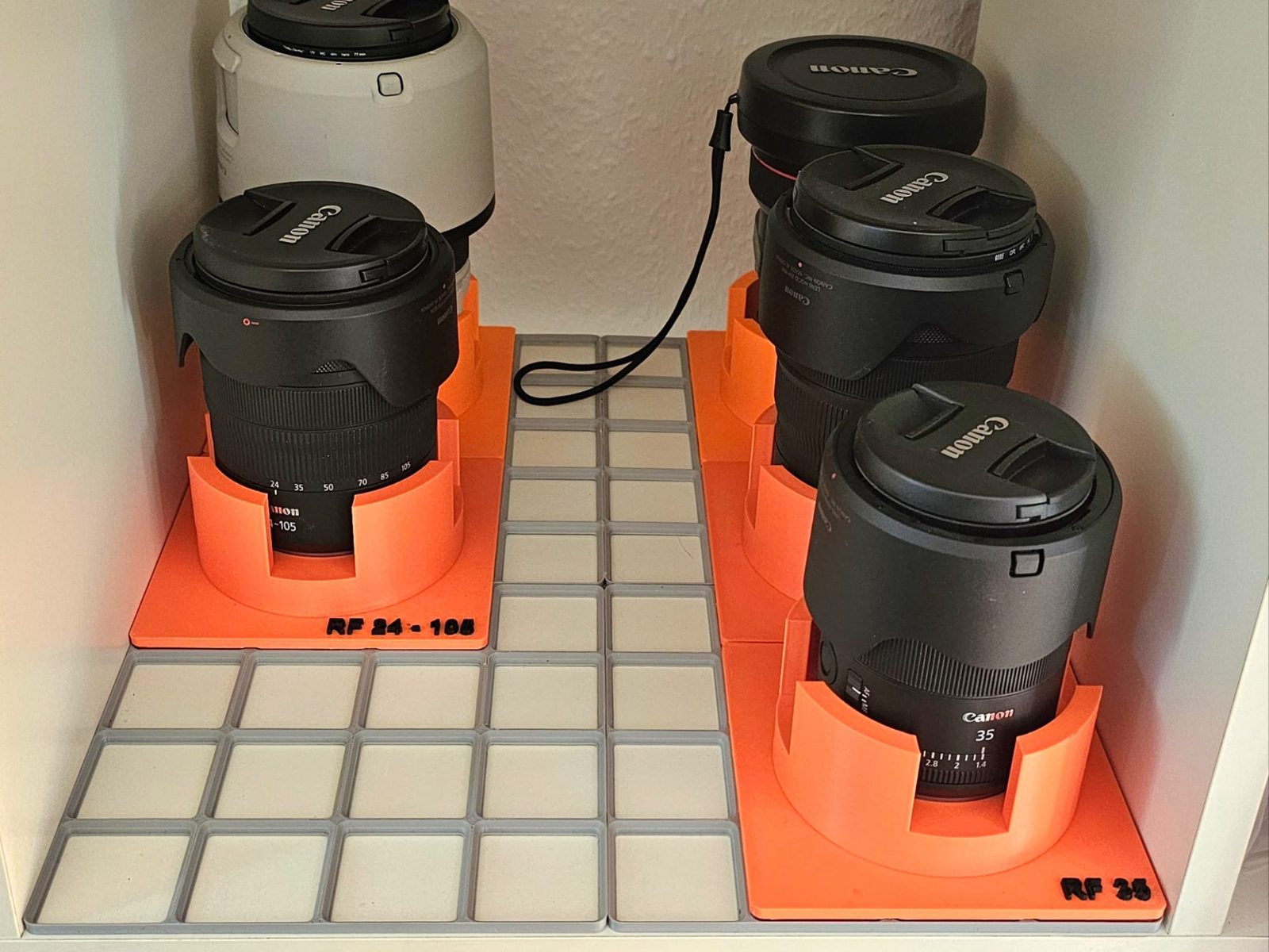 Gridfinity Canon EOS Objektiv Halterung RF EF 3x3 — vue 1