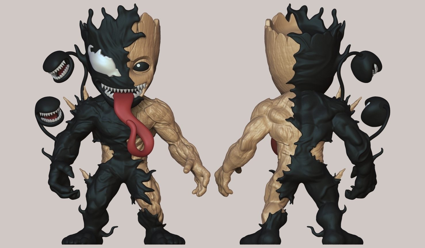 Groot en Venom — vue 1