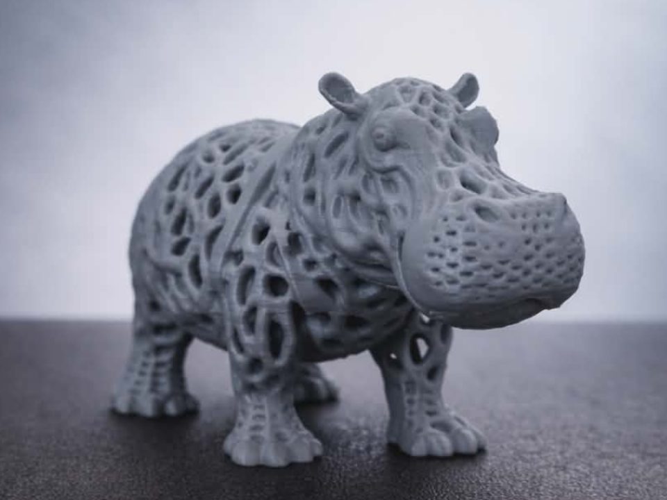 Hippopotame Glouton *sculpture Animaux Ajourées* — vue 1