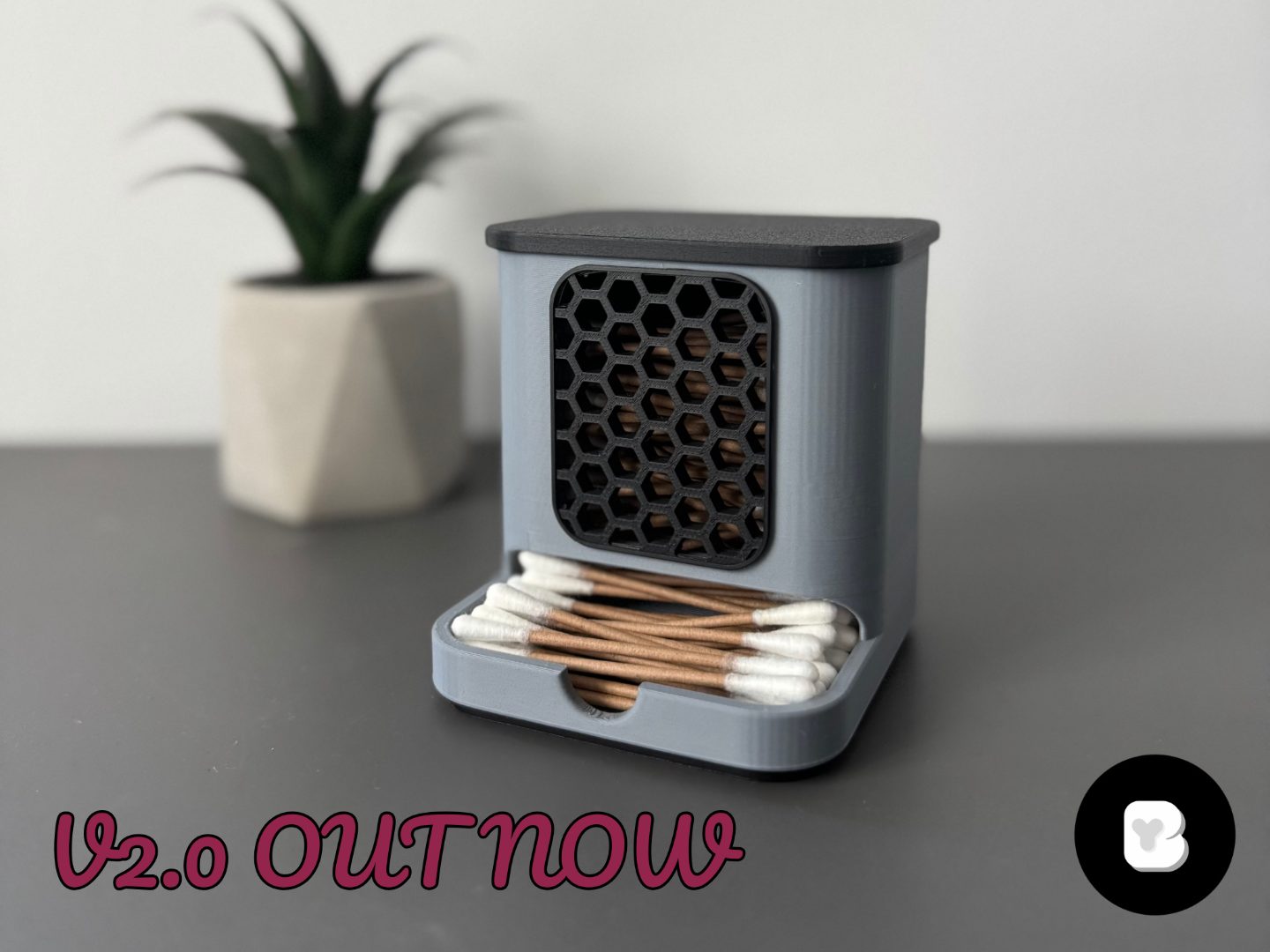 Honeycomb Q-Tip Holder — vue 1