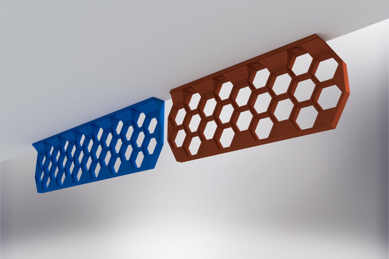 HSW Under Desk Mount - Uses 3M Command Strips, VHB Tape or Screws - Honeycomb Storage Wall — vue 1