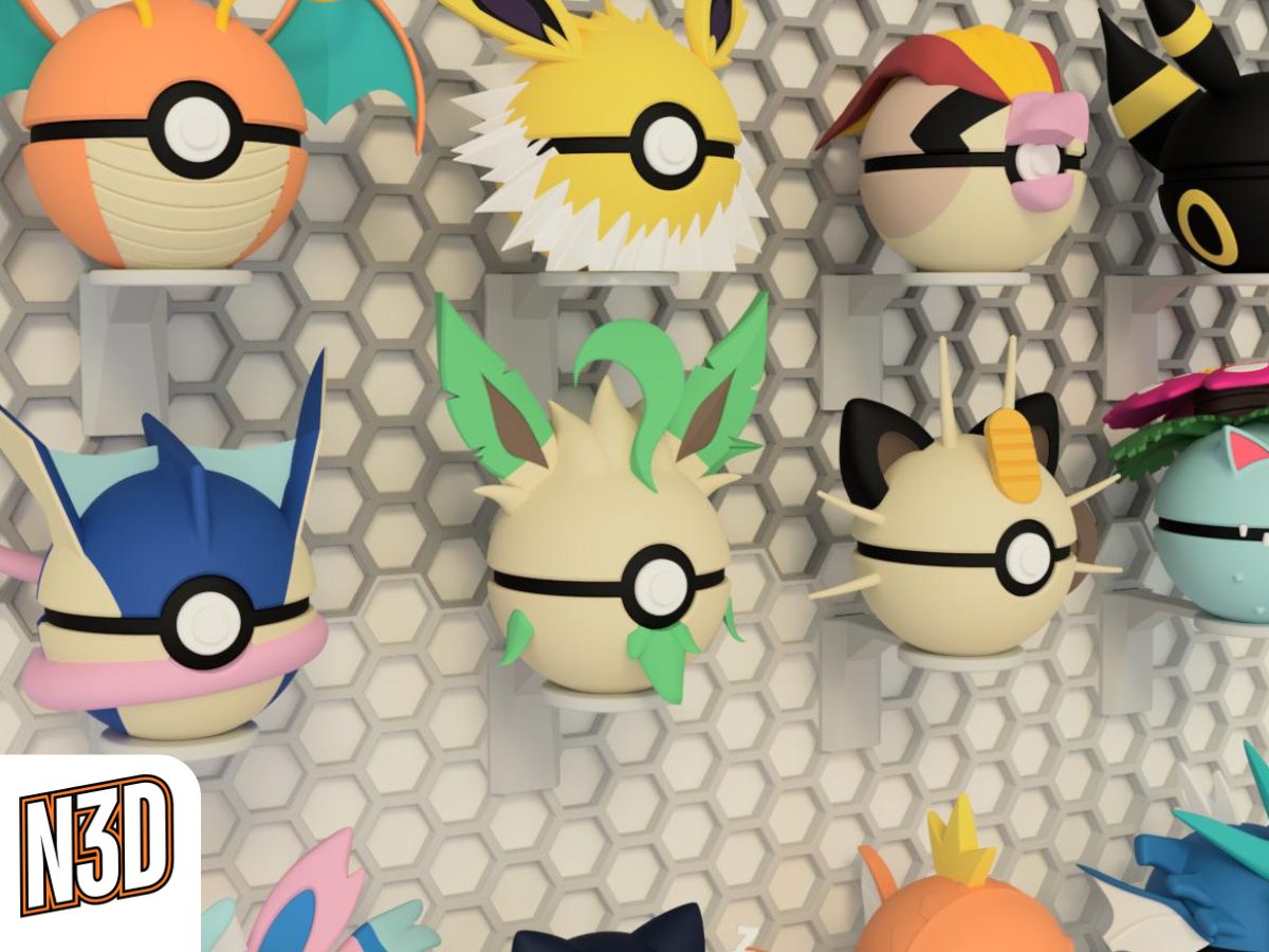 HSW Wall Mount - N3D Pokeballs — vue 1