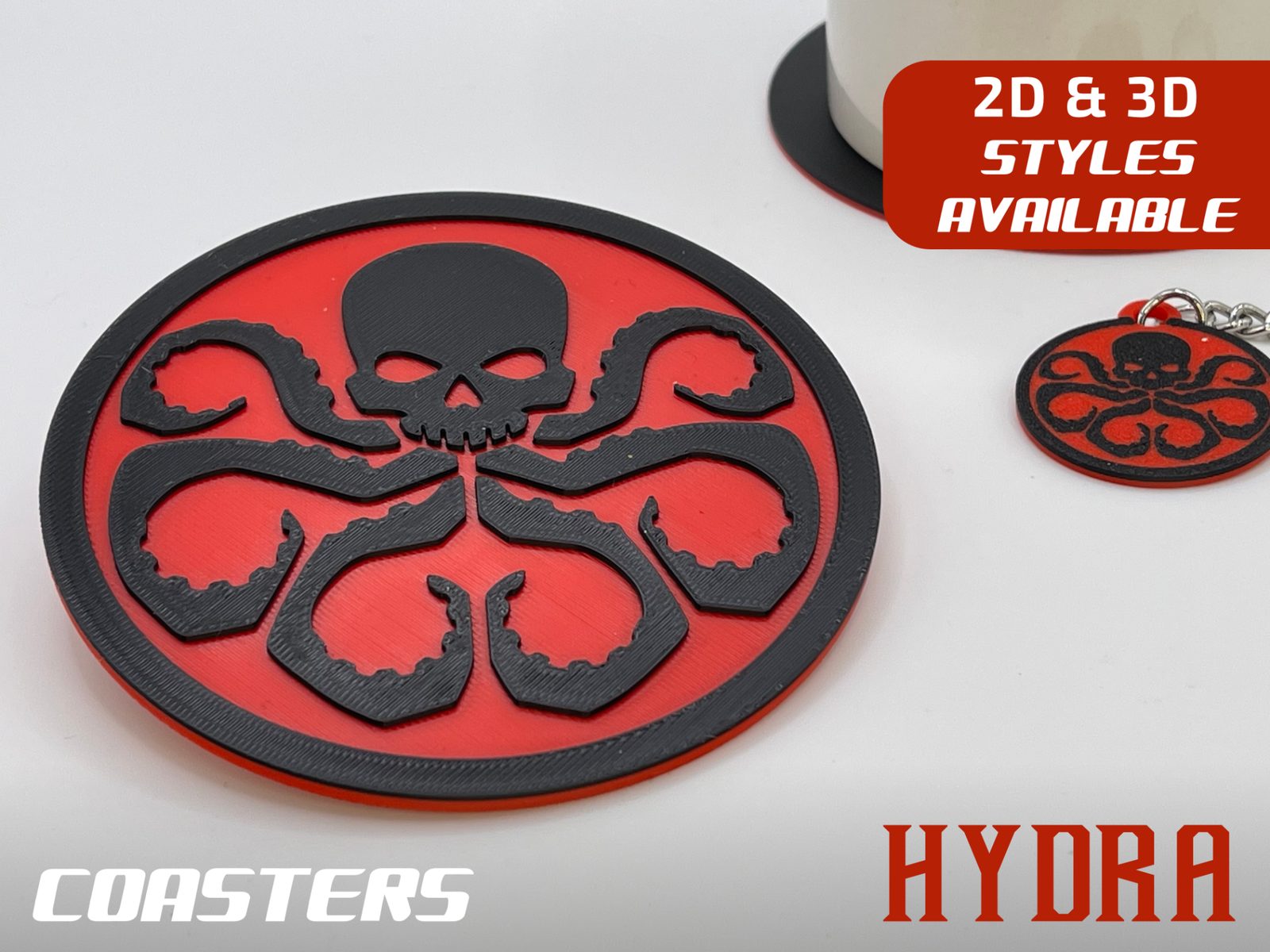 Hydra Coasters 2D/3D - Marvel — vue 1