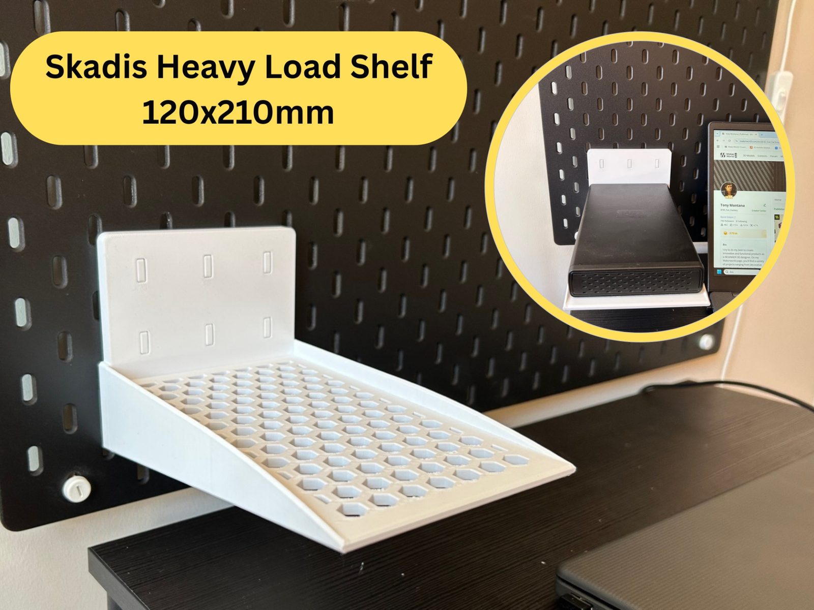 IKEA Skadis Heavy Load Shelf 120x210 — vue 1