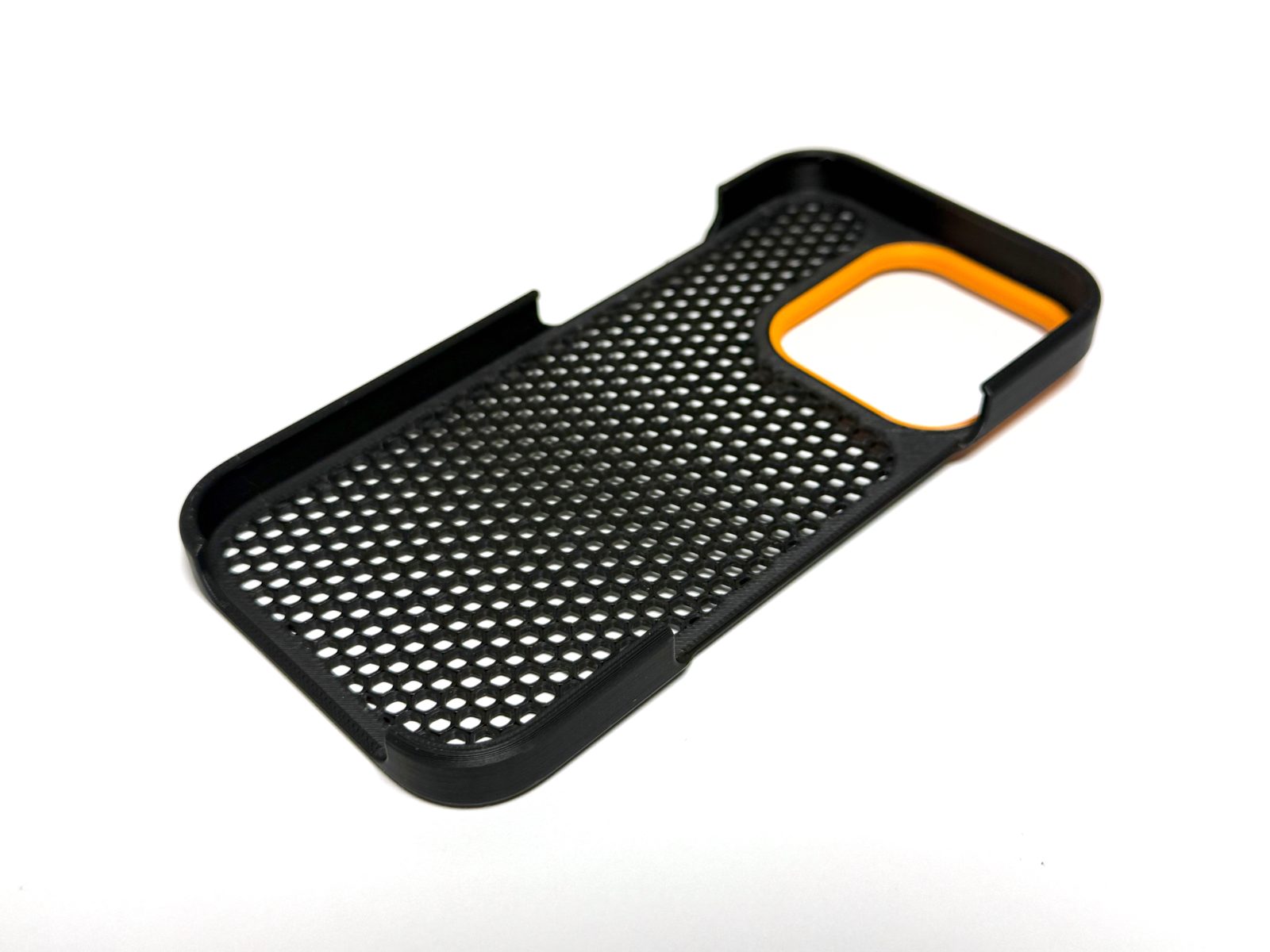 iPhone 16 Pro Minimal Case with Hexagon Back (PLA) — vue 1