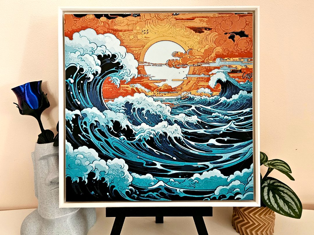 Japanese Wave - Filament Painting (HueForge) — vue 1