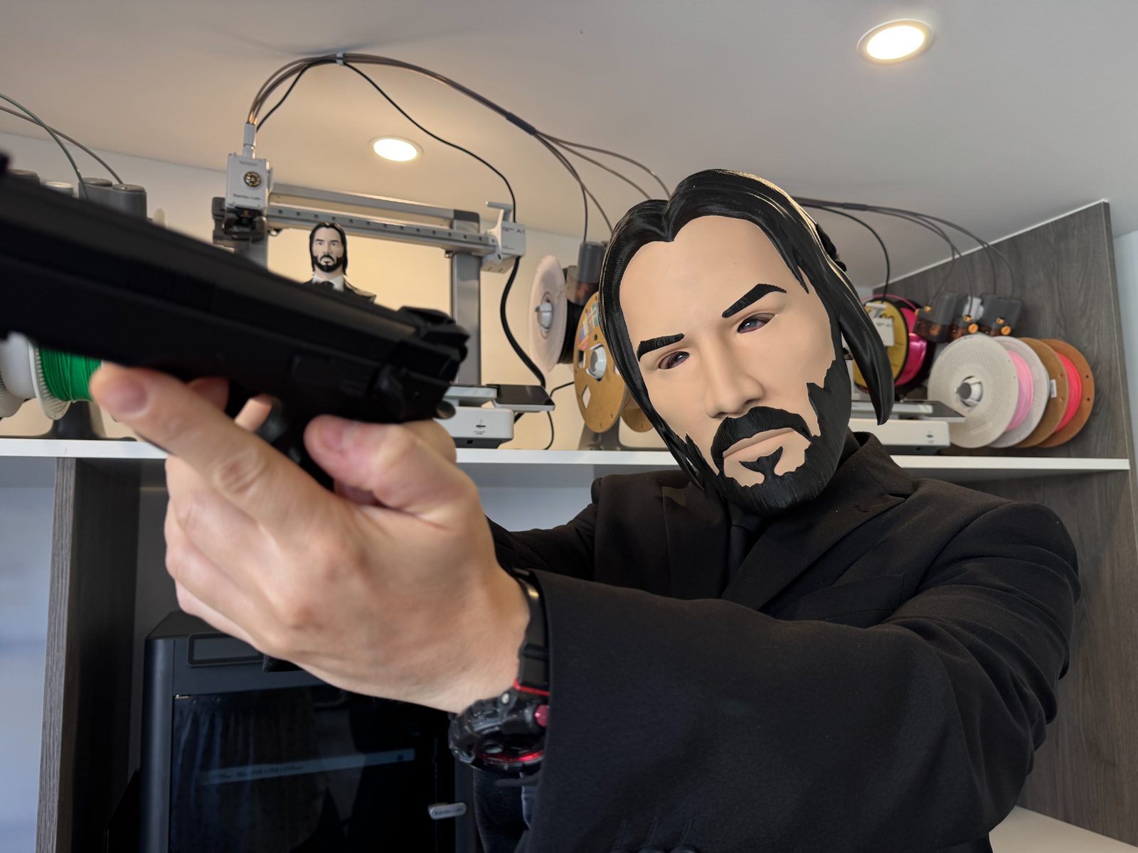 John Wick (Fan Art) Cosplay Mask — vue 1