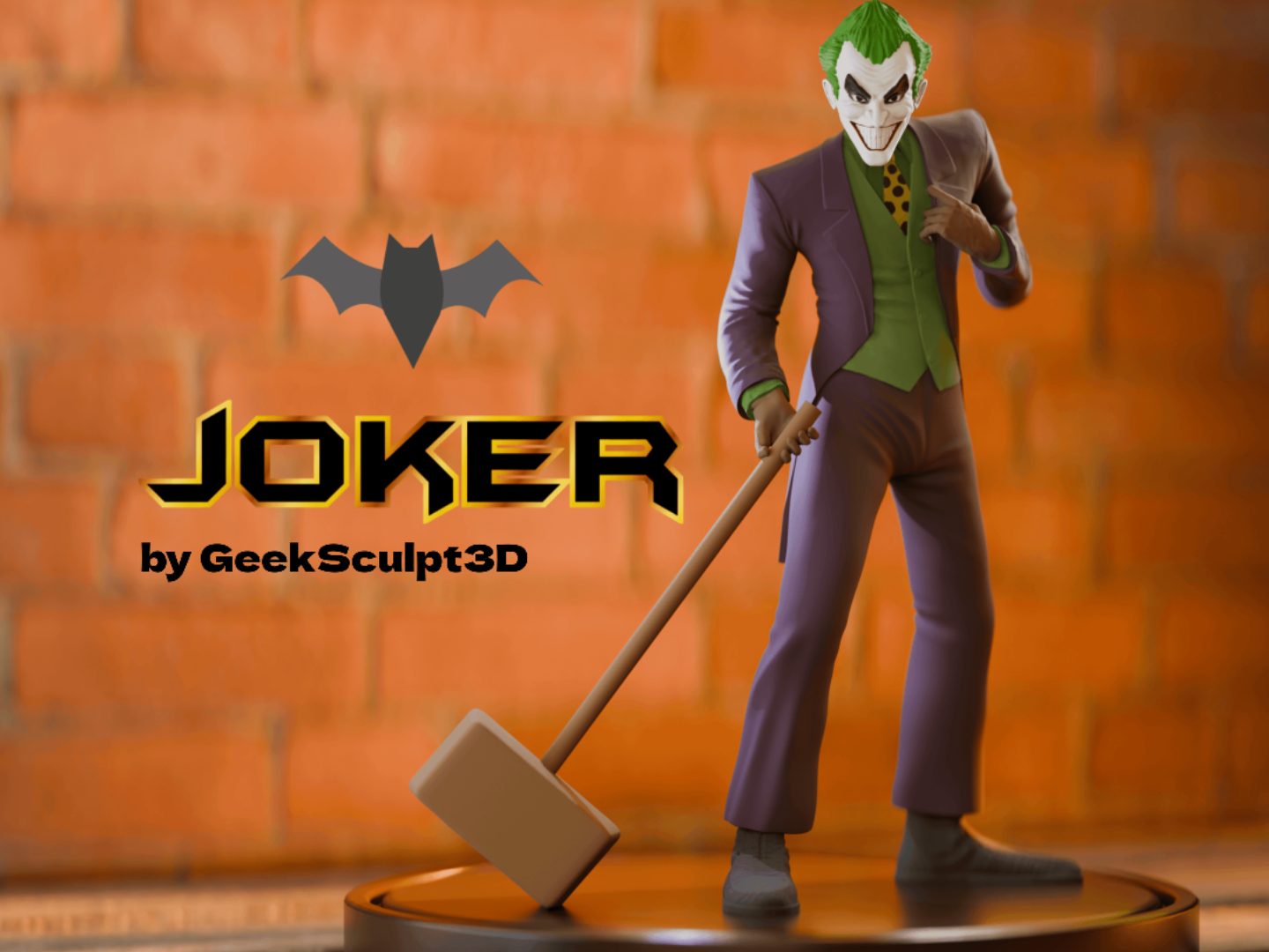 Joker Figure with a Hammer - Superhero Collectible — vue 1
