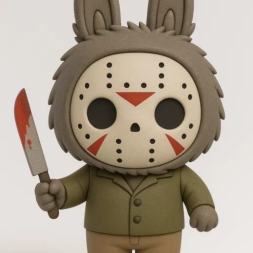 Labubu Jason - 3D Figure Inspired by Friday the 13th — vue 1