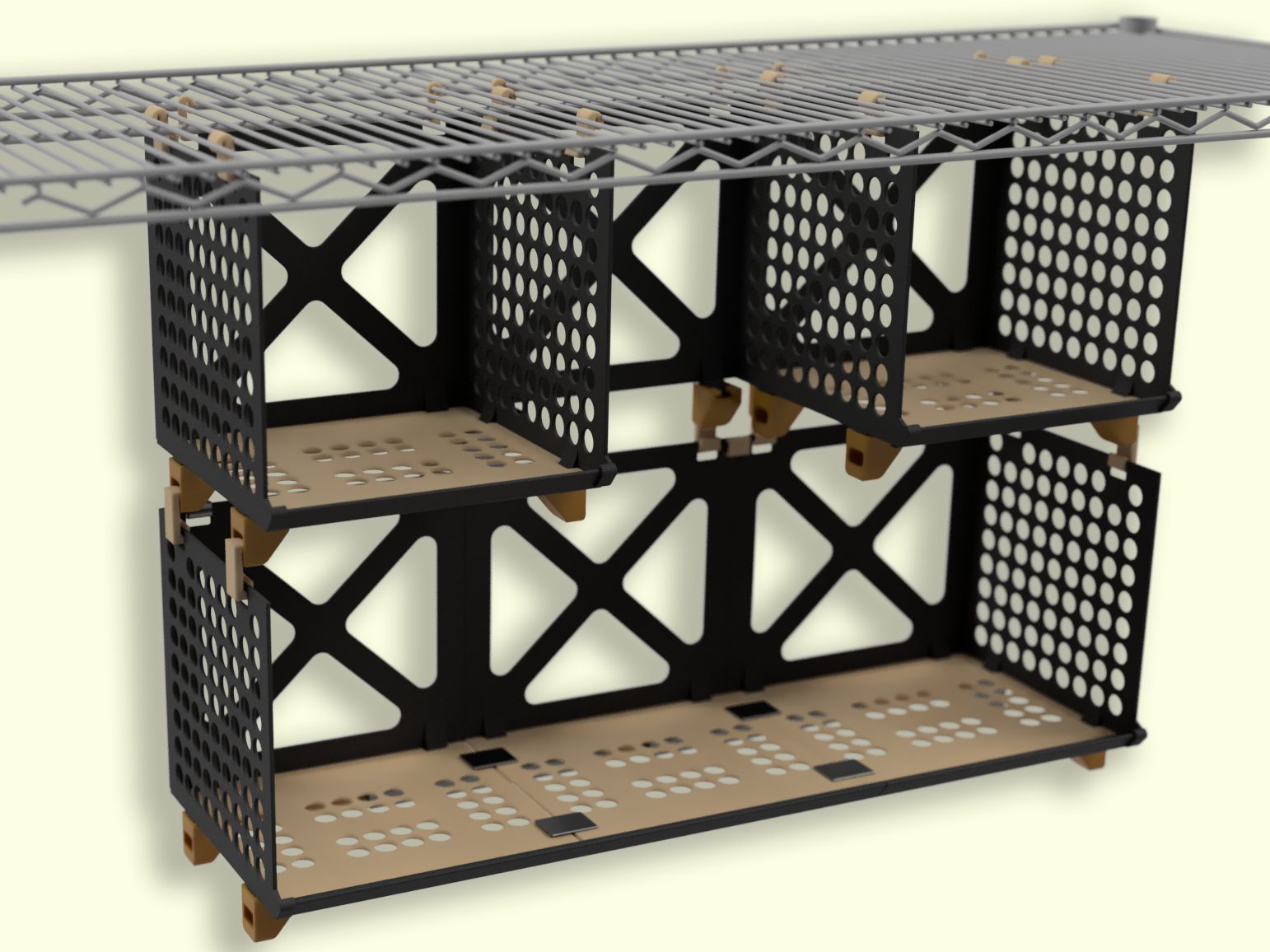 Large Modular Hanging Storage Bins — vue 1