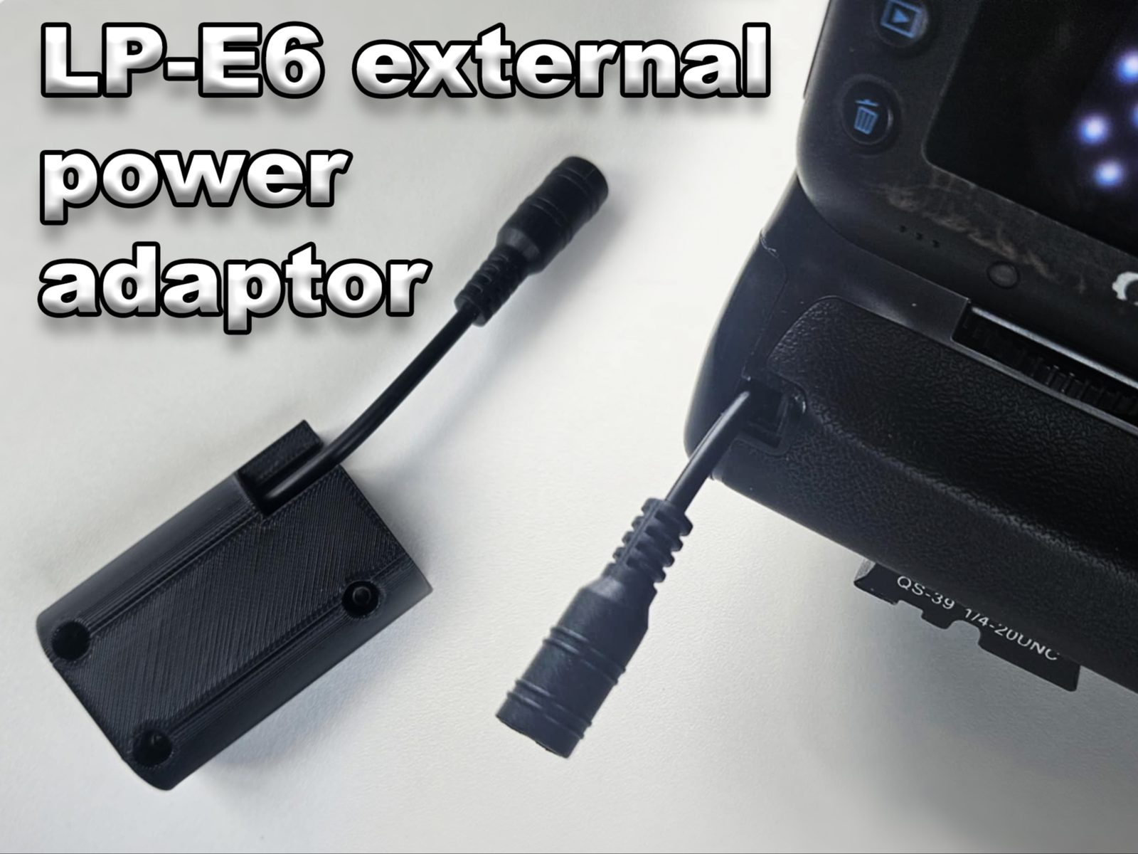 LP-E6 external power adapter — vue 1